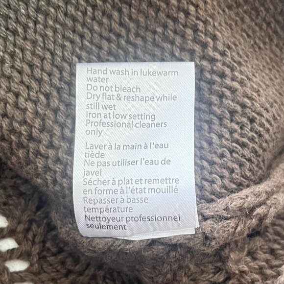 Coupe Collection Sweater Womens Large Brown New Italian Yarn Knit Wool Blend - Picture 7 of 11